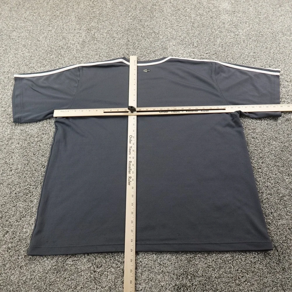 VTG Adidas Shirt Mens 2XL Gray Climalite Athletic Gym Workout Train‎ Grunge Y2K